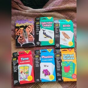 6 Educational Flash Cards Set
